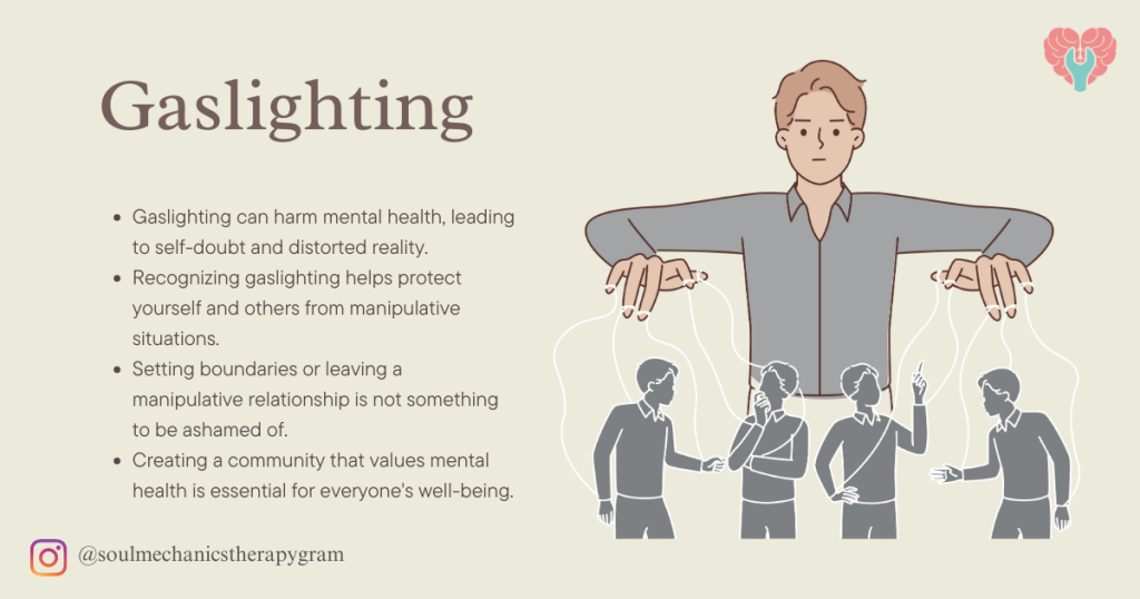 Conclusion:1. Gaslighting can harm mental health, leading to self-doubt and distorted reality. 2. Recognizing gaslighting helps protect yourself and others from manipulative situations. 3. Setting boundaries or leaving a manipulative relationship is not something to be ashamed of.3. Creating a community that values mental health is essential for everyone's well-being.