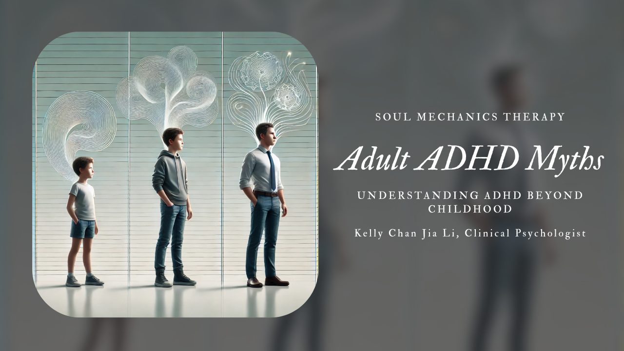 Adult ADHD myths explained showing challenges adults face with attention, organisation and focus at work