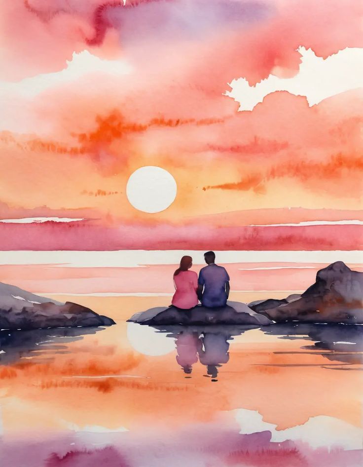 Watercolor blend symbolising emotions in couples therapy Kota Damansara