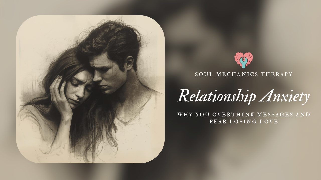 woman experiencing relationship anxiety overthinking text messages