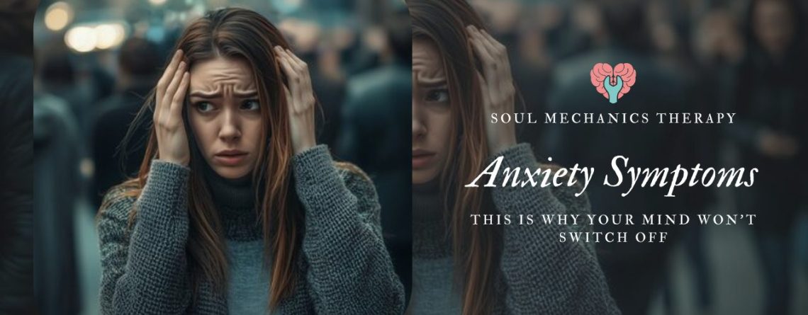 person with racing thoughts and anxiety