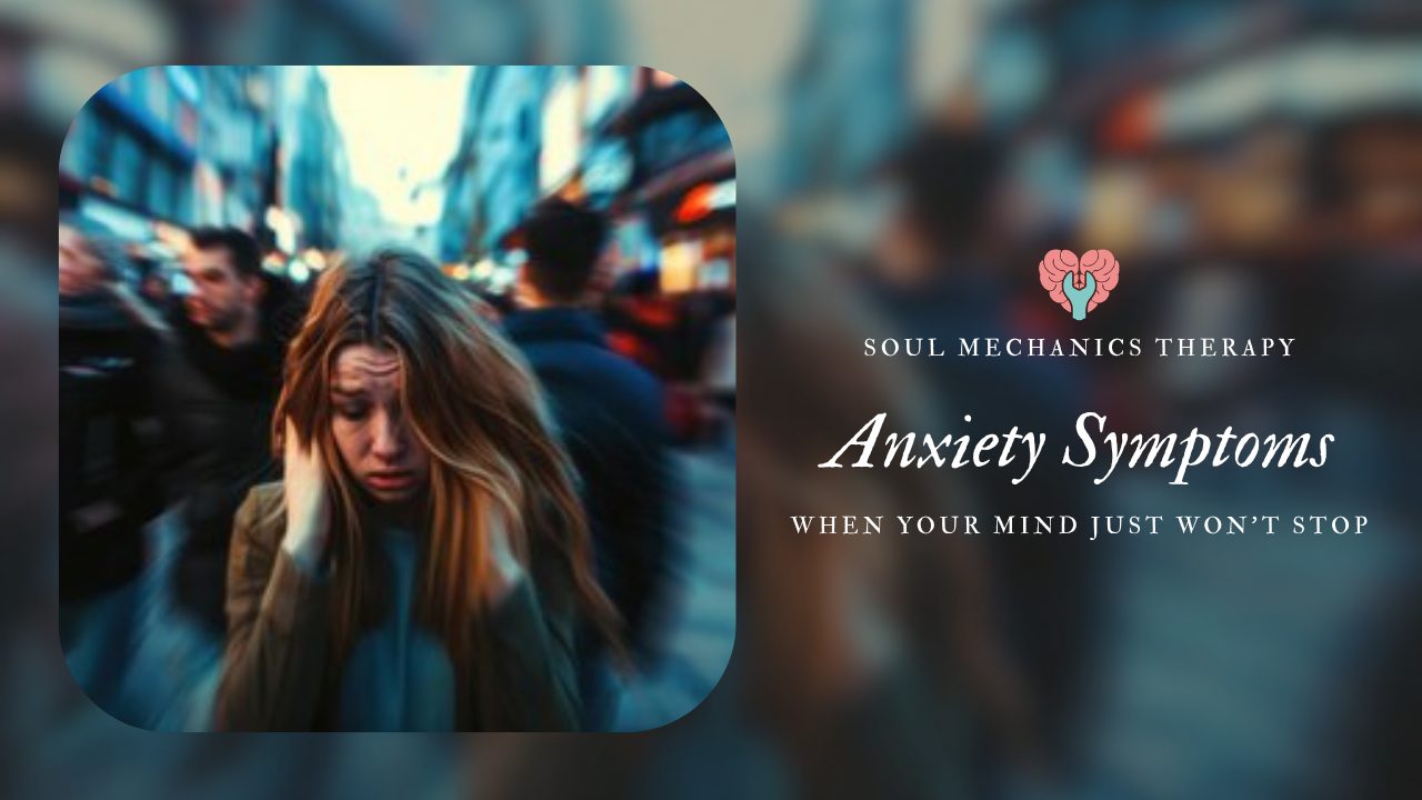 person struggling with anxiety mind won’t switch off and thoughts keep running