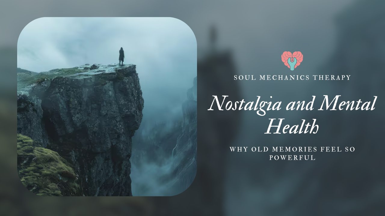 person holding old photograph feeling nostalgic and reflecting on childhood memories